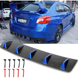 31.5" Universal Rear Diffuser, 3 Colors-Upgraded Detachable Shark Fins Rear Bumper Diffuser Lip Compatible with Honda Civic Accord VW Lexus Dodge Charger Toyota Corolla Nissan Altima Audi