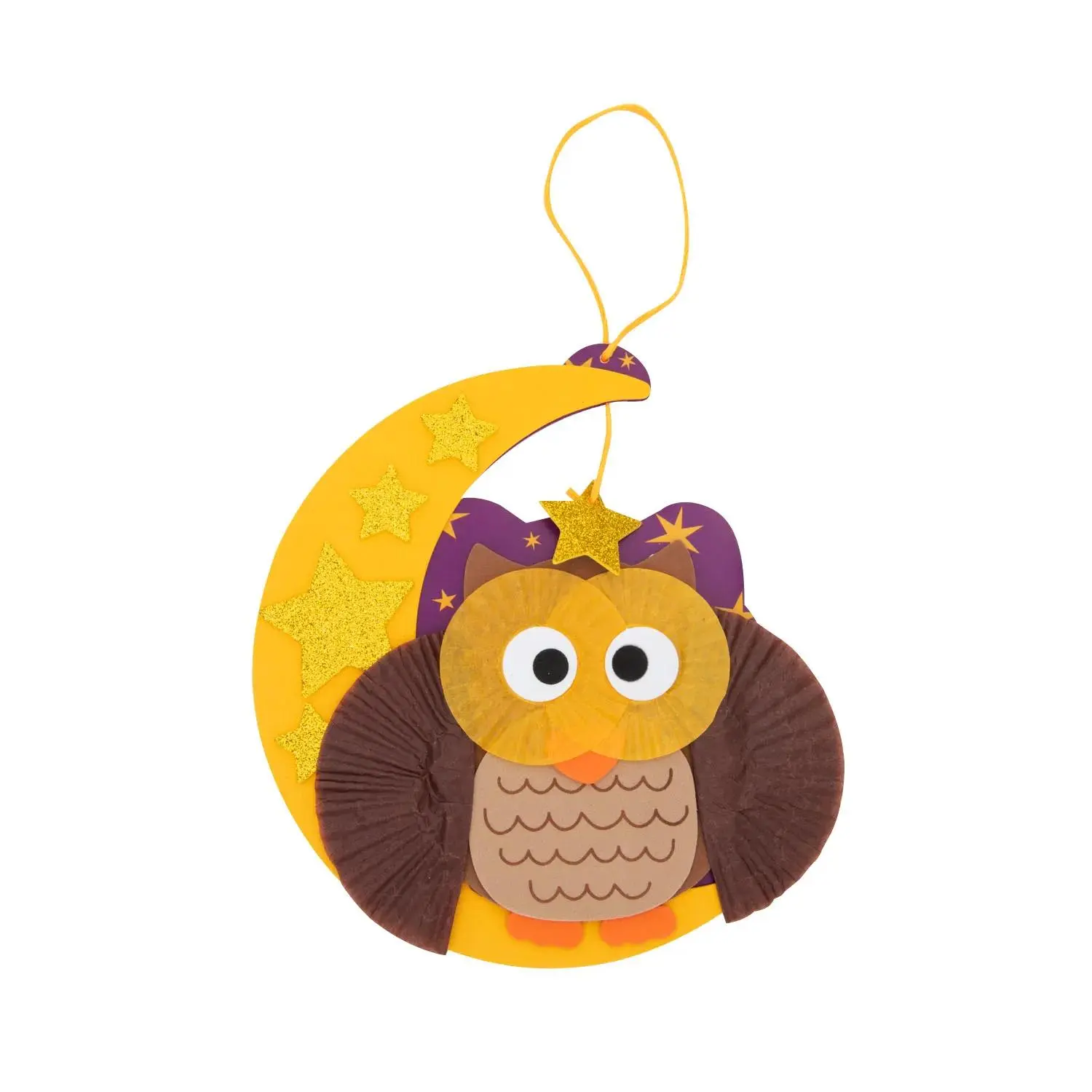 Cupcake Liner Owl Sign Craft Kit - Makes 12