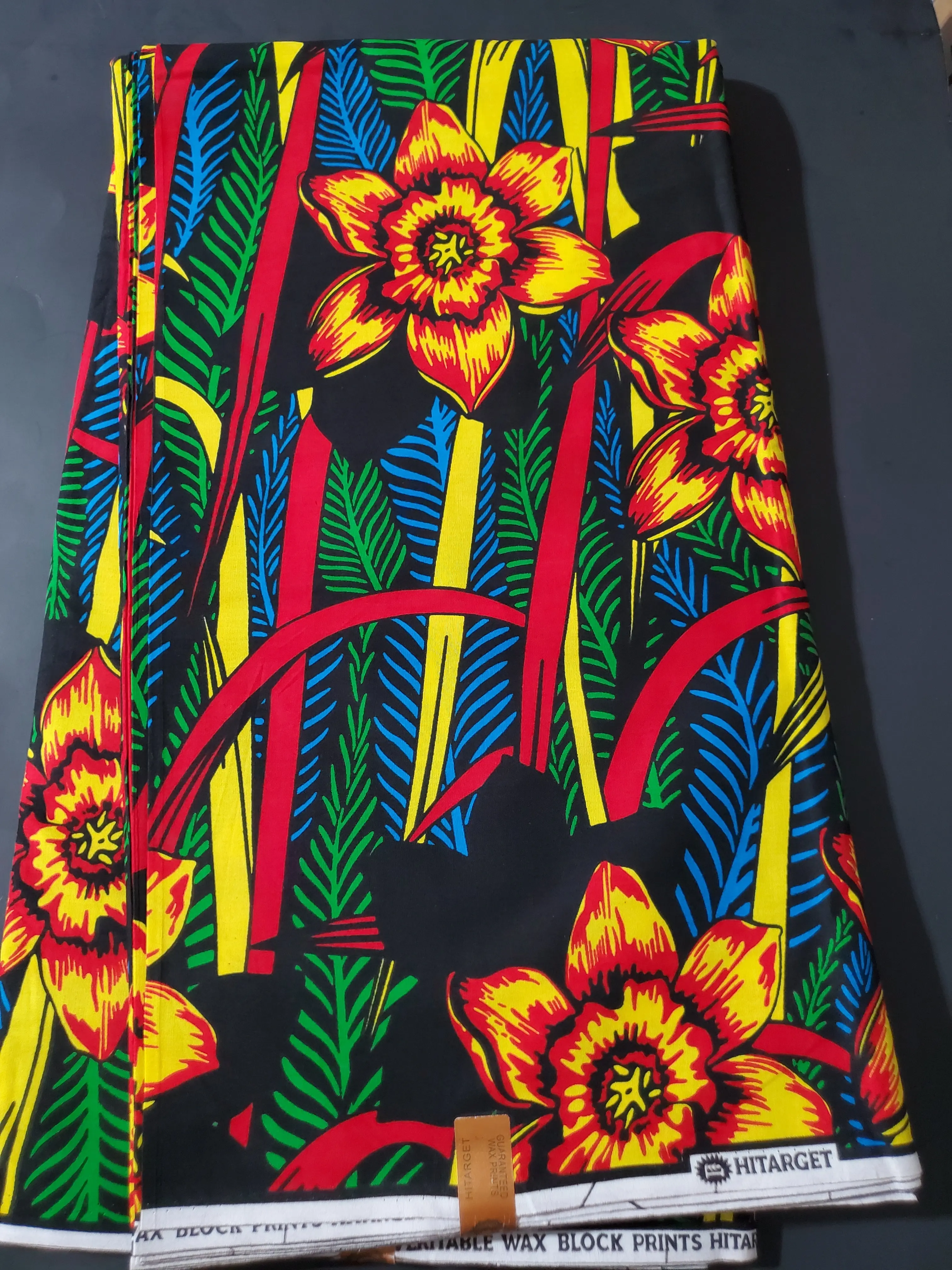 Multicolor African Ankara Cotton Fabric, 2-yd, Ideal for Headwrap Making & Sewing Projects