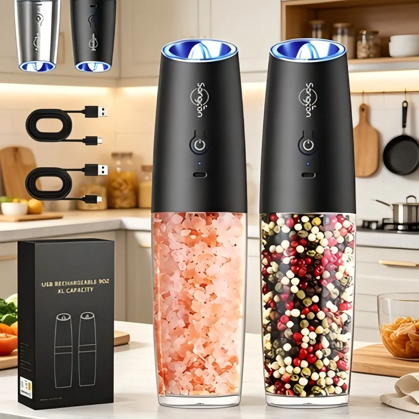 USB Rechargeable Set/ Black XL