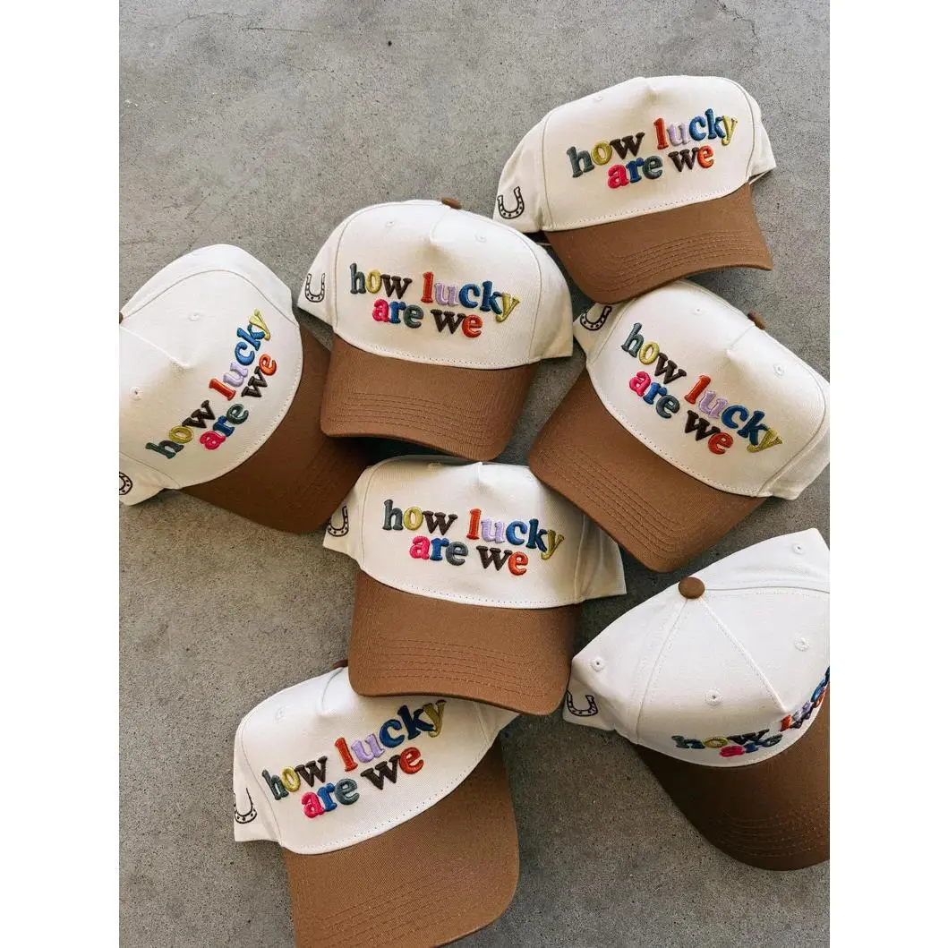 2026 how lucky are we trucker hat