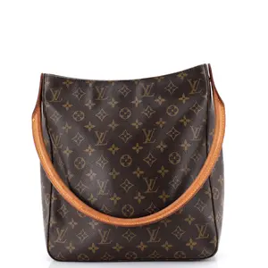 Pre-owned Louis Vuitton Canvas Coated Shoulder Bags Looping Handbag Monogram Canvas GM by Rebag