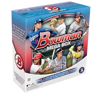 Bowman 2025 Mega Box - Four 10-Card Packs & Two Exclusive Card Packs of 2025 Bowman Baseball Mega Packs Collectible Sports Trading Cards