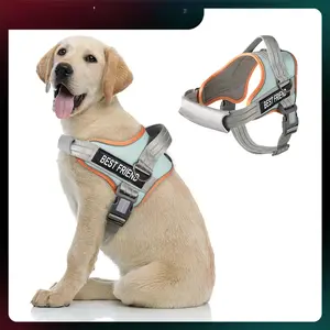 No Pull Dog Harness Straps, Safety Harnesses for Dogs – Soft Padded Service Vest, Reflective, Adjustable, Easy On & Off – Ideal for Walking & Training, Fits Small, Medium & Large Dogs