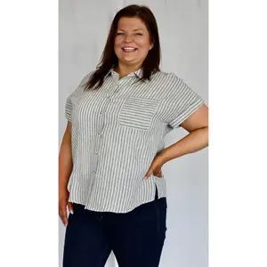 Plus - Easy Line Linen Shirt