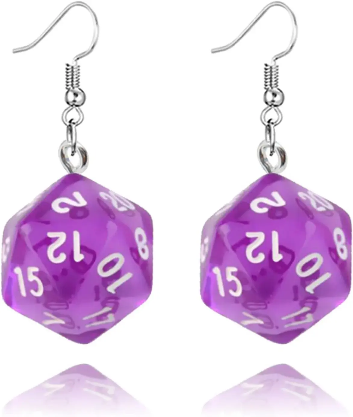 3D Dice Earrings for Women Creative Funny D20 Side Cubic Dice Geometric Dangle Drop Weird Earrings Aesthetic 80s Halloween Casino Costume Jewelry
