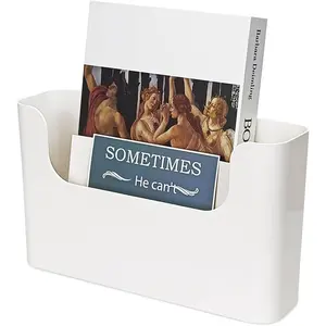 Wall File Holder White Plastic Wall Mount File Organizer for Office Home Classroom