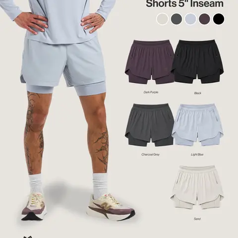 Haus | Core Hybrid Liner Shorts | Built-In Liner | 5" Inseam