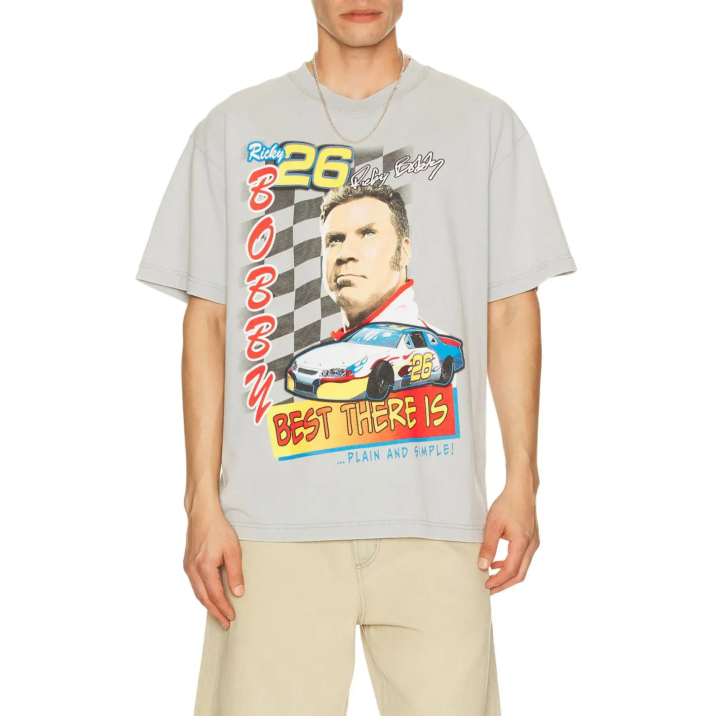 Philcos Talladega Nights Best There Is Tee in Ice Grey Pigment