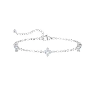 Tewiky Greenish Spring Jewelry Gold Silver color Chain Bracelet with Zircon Pearl Bead Hand Chain for Women Non Tarnish Hand Bracelet with Gem Elegant Hypoallergenic  Jewelry Party Daily Wear For Valentine's Day Gifts