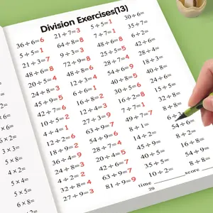 Multiplication and Division Workbook (with Handwriting Practice, Number Tracing, Tracing Preschool Books) – Suitable for Kindergarten To Primary School Levels, Birthday and Holiday Gift, Suitable for School and Home Use