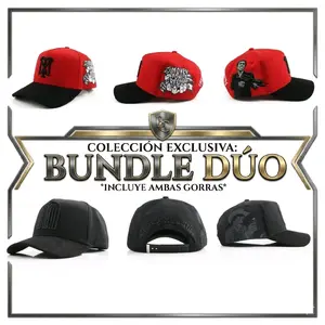 BUNDLE: Dúo de Leyendas - Gorra Tony Montana red  + Chalino Sánchez full  black (2 Piezas)