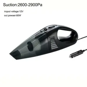 Black Dust collector car  vacuum Portable Handheld Vacuum Cleaner for Car and Home Use with 2500-2900Pa Suction HEPA Filtration and Activated Carbon Layer