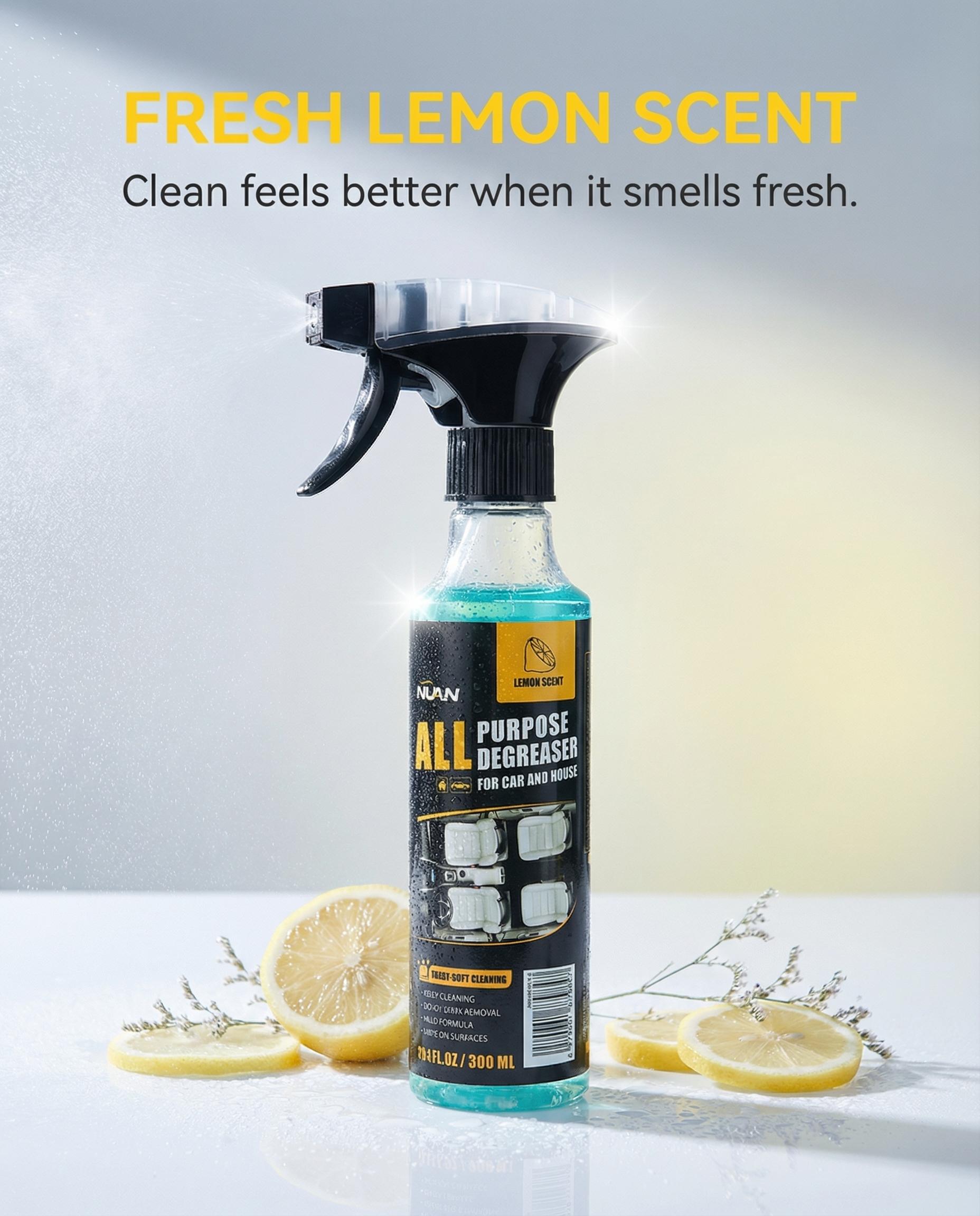 NUAN Multi-purpose Cleaning Spray - Heavy Duty Stain Remover for Car Interiors & Home Surfaces - Ultimate Solution for Deep Cleaning Stubborn Dirt