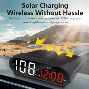 Solar Head Up Display GPS+ Digital Car Speedometer Intelligent Light Sensing HUD [TS1]