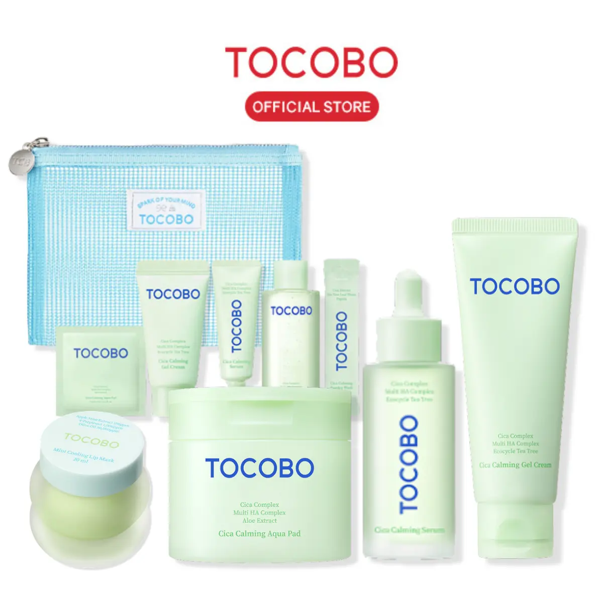 [TOCOBO Official] Sensitive Skin SOS Cica Set | Redness Rescue & Soothing Routine for Irritated, Sensitive Skin | Full-Size Cica Care + Travel Kit | Korean Skincare