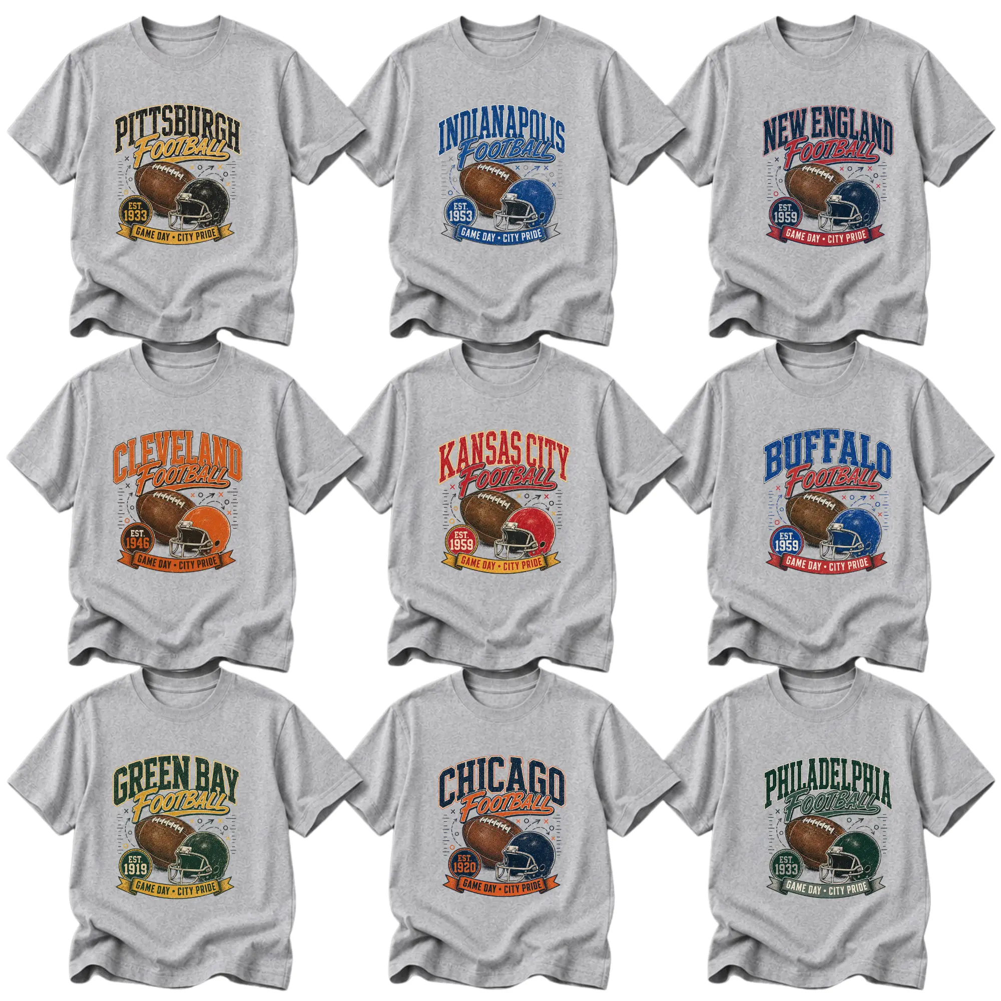 Retro 90s Game Day City Football Pride Shirt Vintage Tailgate Fan Apparel