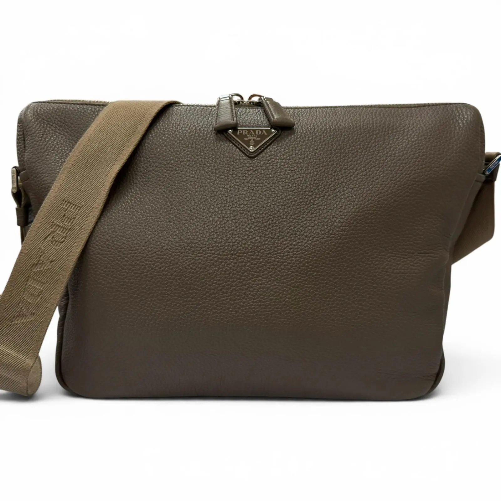 Pre-owned PRADA Calfskin Shoulder Bags Vittero Dino Leather Shoulder Bag