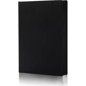 A5 Vegan Leather Notebook 348 Lined Pages Lay-Flat Binding Softcover Journal Notebook for Work School Note Taking 5.75x8.31, Black