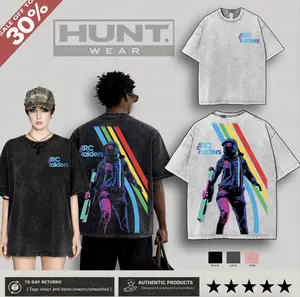 ARC Raiders Fan Art Gamer v1 Extraction Shooter Vintage Washed Oversize Unisex Tee, unisex heavyweight cotton t-shirt washed Casual Menswear