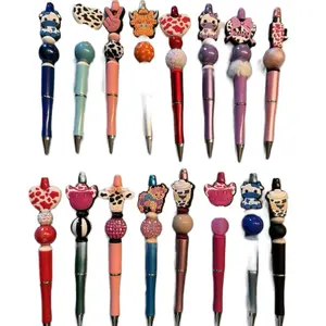 16 Cow themed Highland cows Focal Beaded Pens $32 Unique Design Pens with Variety of Beads Refillable Ink