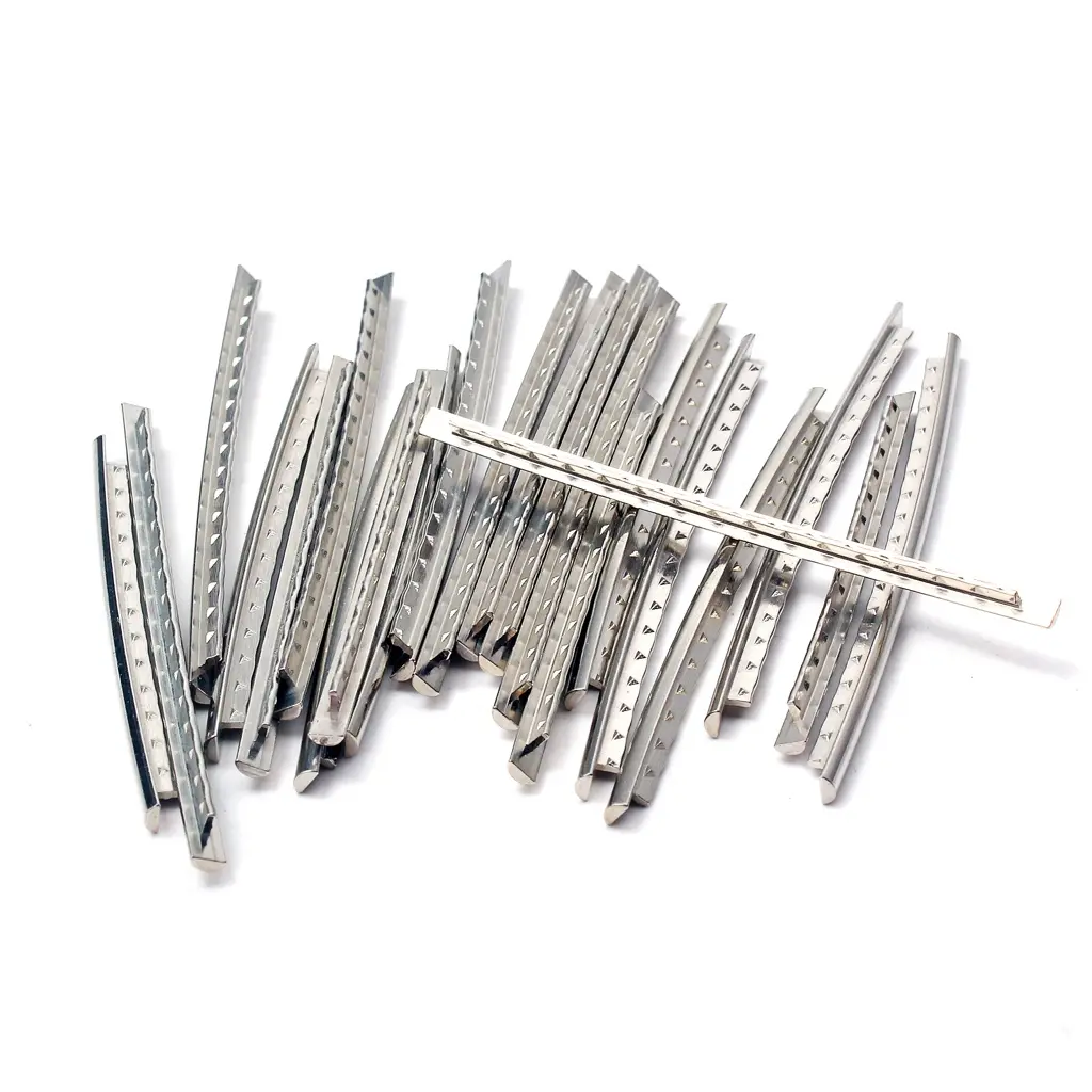 24Pcs/ Set Stainless Steel Guitar Fret Wire 24 Fingerboard Frets 2.7mm for Acoustic Guitar Parts, 1 Set Of 24 Piece Guitar Fret Wire, 1.4Mm Height