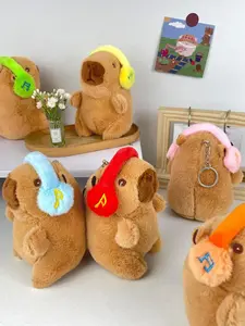 Cute Cartoon Capybara Design Plush Keychain, Soft PlushKeychain, Bag Charm, Keychain For Bags, Car Keychain, Birthday Gift forFriends, Cute Soft Keychains
