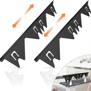 Stainless Steel Stove Gap Covers Kitchen Counter Gap Filler Strip Heat Resistant Oven Side Sealing Strip Universal Kitchen Gadgets