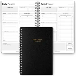 Daily Planner for Neurodivergent Adults - Productivity Daily Planner & Task Management to Stay Organized and Focused (Mono)
