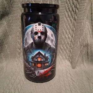 16oz black plastic tumbler