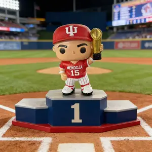 National Champion Collector Figure, Championship Trophy Display Stand, Sports Memorabilia Storage Solution, Durable & Stylish Design