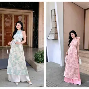 Vietnamese Ao Dai M50 With Pants For Women ( Vietnamese Size ) / Áo Dài Cách Tân Truyền Thống Việt Nam/ Girl Ao Dai / Luna Ao Dai