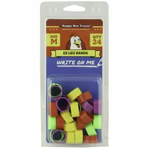 212 MAIN EZ Leg Band for Happy Hens, Medium Size, Age Marker, Colorful Set (Bird Grooming Pet Supplies)