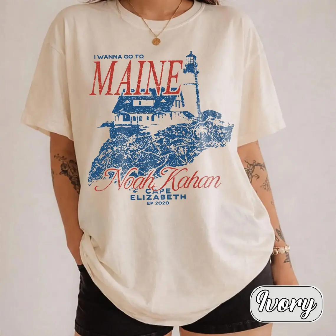 Vintage I Wanna Go To Maine Shirt, NK The Divide Tee, Porch Light On Shirt, Cape Elizabeth EP 2020 Shirt