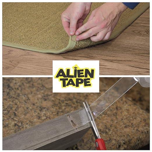 Alien Tape – Heavy-Duty Double-Sided Nano Adhesive Tape, Multipurpose, Removable & Washable, Transparent, for Mounting, Hanging, Carpet, Photo Frames, Posters & Décor