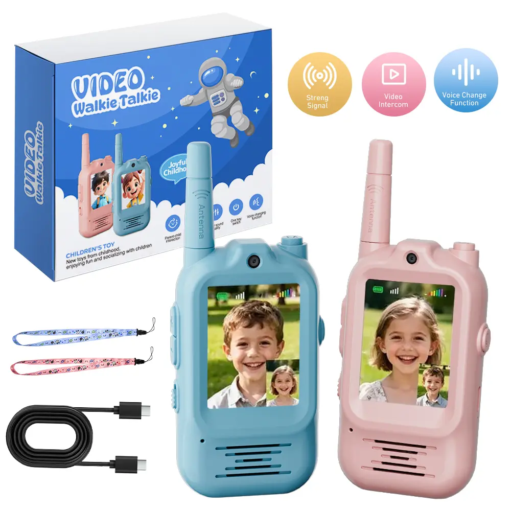 COHYAN EA001 Kids' Video Walkie Talkie, 2-Way Radio Toy with Long Range & Voice Effect, Ideal Gift for 3-12 Year Olds, Fun for Camping & Outdoor Play