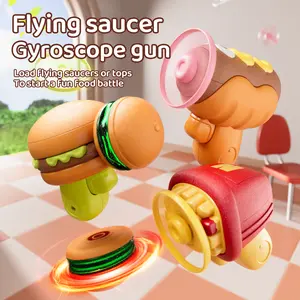 Fetch Chasing Toys Set with 1 Light Up Spinning Top & 4 Flying Propellers for Outdoor Party Fun Birthday Gifts Gyroscope Gun Flying Saucer Toys