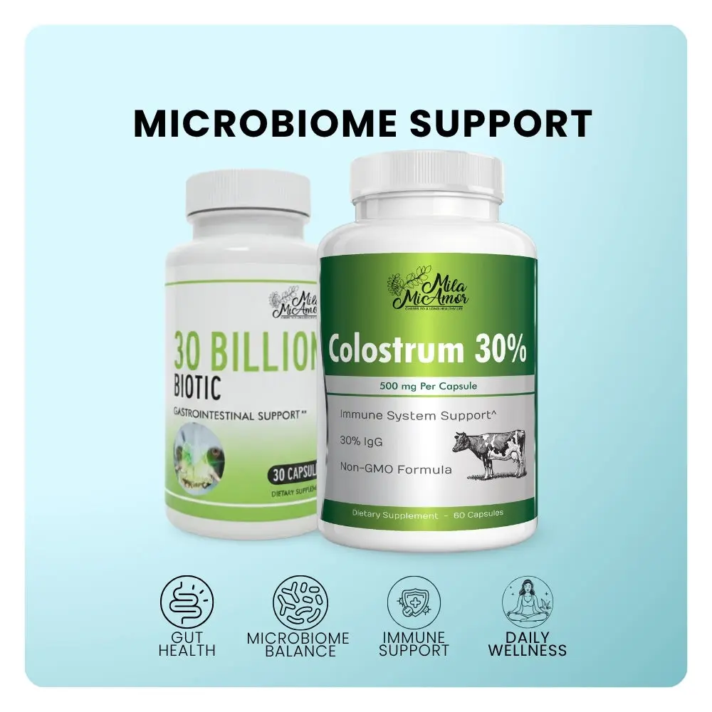 Microbiome Support | Gut Health & Immune – Digestive Balance, Microbiome Support | Colostrum + 30 billion Biotic