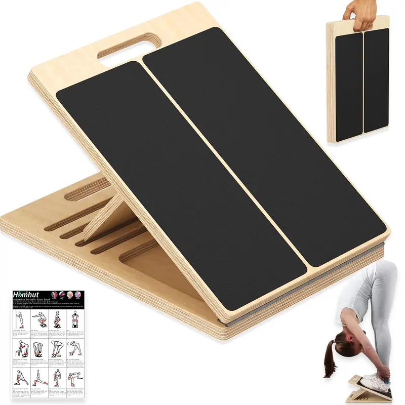 Planche Inclinable Professionnelle Pour étirement Mollets Et Squats – Réglable