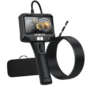 GARVEE Single Lens Pipe Endoscope, 5-inch IPS Screen, 1080P HD Lens, IP67 Waterproof LED Light, 6.6ft Flexible gooseneck Snake Camera, 8.5mm Wall Tube for Automotive, Aerospace and Mechanical Inspection