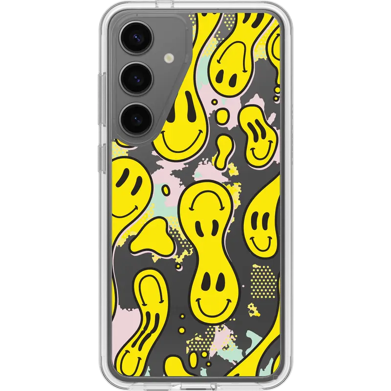 OtterBox Galaxy S24+ Case Symmetry Series Clear Smiley Drip