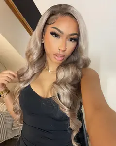 Arabella 13x4 Frontal Lace Ash Blonde Ombre Loose Body Wave Wig Beginner Friendly