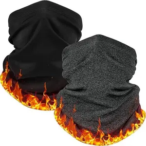 2 Pack Winter Neck Gaiter Warmer for Men&Women,Windproof Face Cover Fleece Face Mask Scarf for Cold Weather Sport