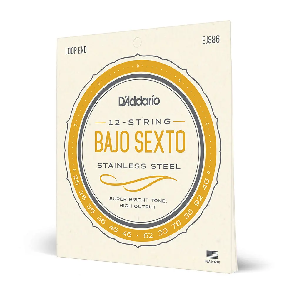D'Addario EJS86 Bajo Sexto 12-String Set