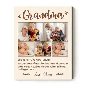 Mothers Day Photo Gifts For Grandma, Grandma Definition Personalised Picture Canvas, Custom Grandma Gifts, Grandma Birthday Gifts