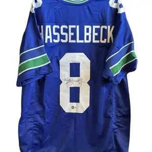 Matt Hasselbeck Autographed Blue Seahawks Football Jersey #8 - Sports Memorabilia for Fans - Beckett Certified