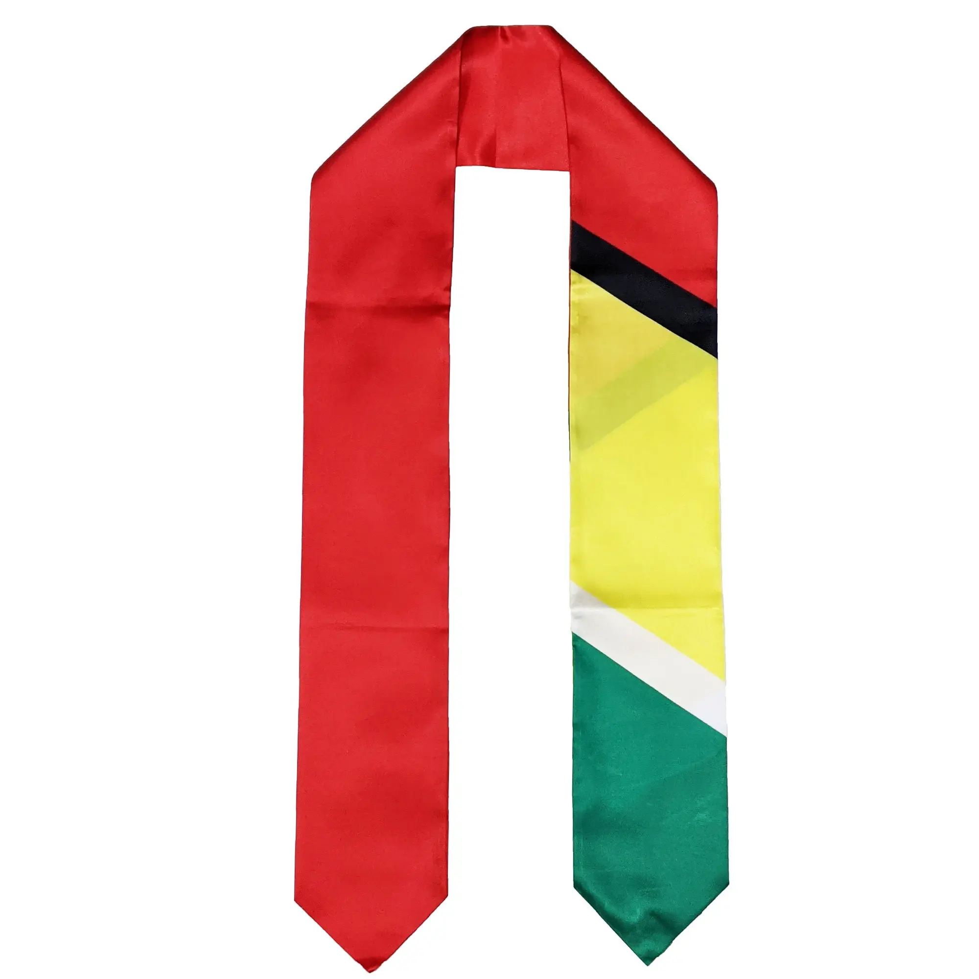 Guyana Flag Graduation Stole, Sash,Scarf, Gift, Students, Quality, High School, College, Scarves, Adults, Men and Women, Satin