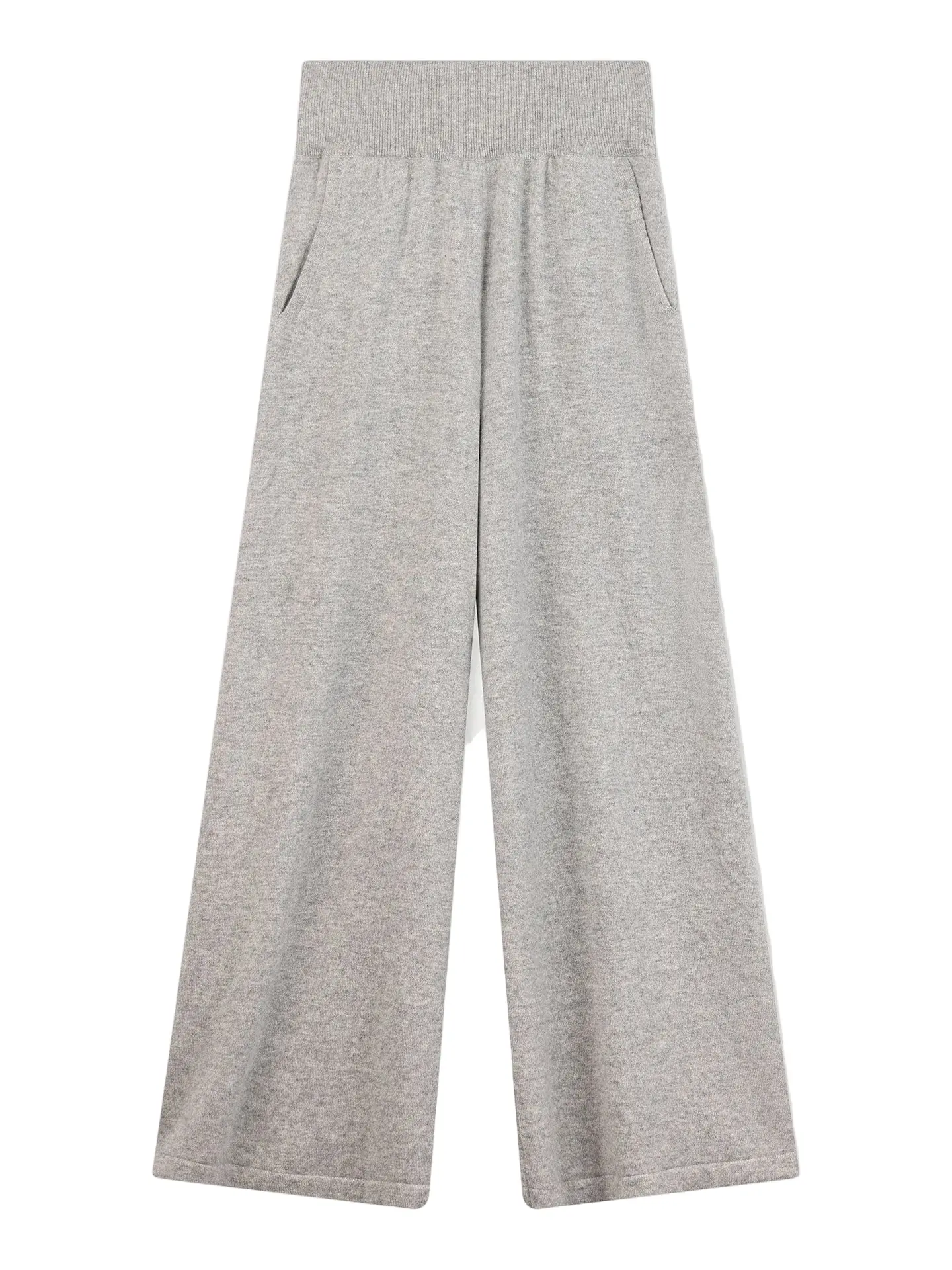 Wide-Leg Cashmere Pants