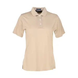 River's End Womens Upf 30 Bodymap Short Sleeve Shirt Golf Casual Casual - Beige