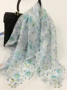 25.59 Inch Fashion Print Silk Scarf, 100% Mulberry Silk, Vibrant Colors, High-End Brand, Perfect for Daily Wear, Parties, Lightweight and Soft